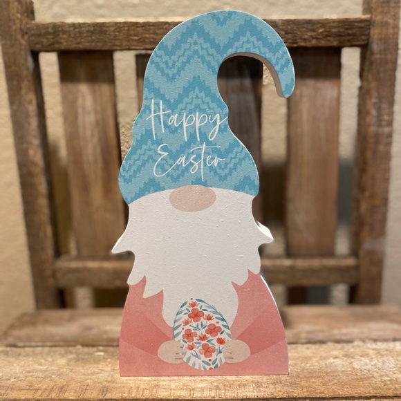 Easter Gnomes Signs For Tier Tray Decor Set Of 2, Happy Easter Gnomes Wood Signs - Picture 11 of 15